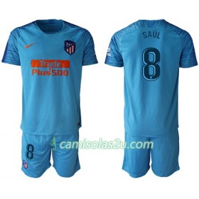 Camisolas de Futebol Atlético Madrid Saul 8 Criança Equipamento Alternativa 2018/19 Manga Curta